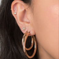 Zoe Lev 14k Gold Large Thick Hoop Earrings