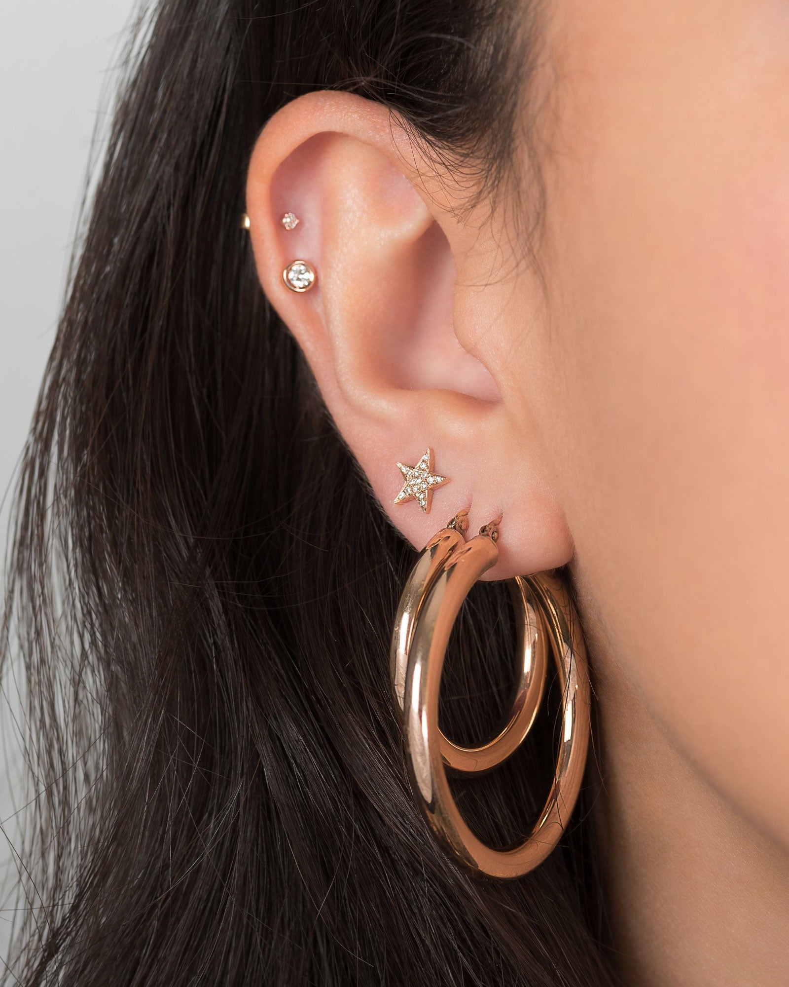 Zoe Lev 14k Gold Medium Thick Hoop Earrings