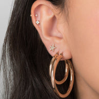 Zoe Lev 14k Gold Medium Thick Hoop Earrings