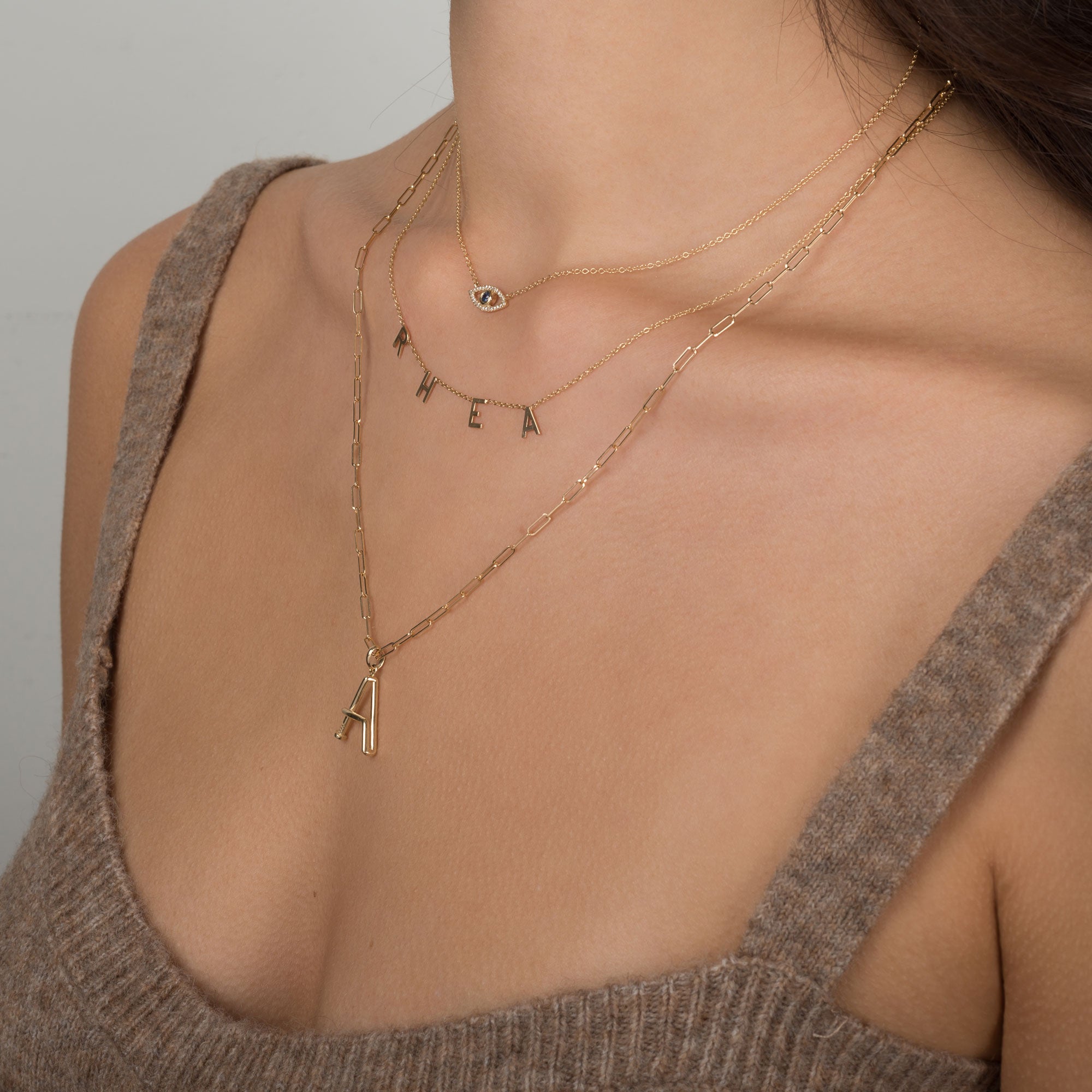 Zoe Lev Diamond & Sapphire Evil Eye Necklace