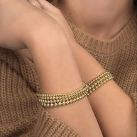 Zoe Lev 3mm Gold Bead Bracelet