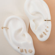 Zoe Lev Diamond Bar Stud Earrings