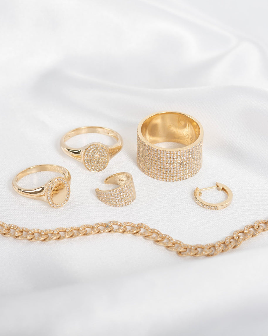 Zoe Lev Diamond Huggie Earrings