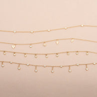 Zoe Lev Drop Bezel Diamond Shaker Necklace