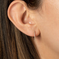 Zoe Lev Diamond Curve Huggie Earrings