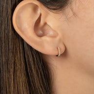 Zoe Lev Mini Diamond Huggie Earrings