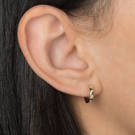 Zoe Lev Diamond Starburst Huggie Earrings