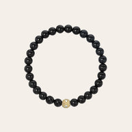 Zoe Lev 6mm Black Onyx Bead Bracelet With Diamond Bead