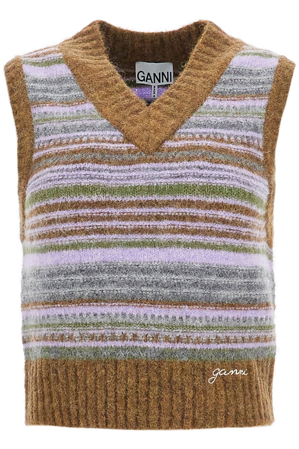 Ganni Wool-Alpaca Sweater Vest