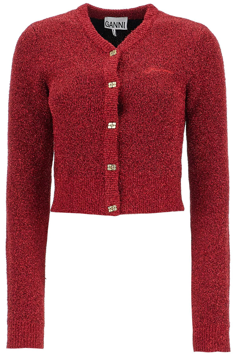 Ganni Sparkling Wool Blend Cardigan