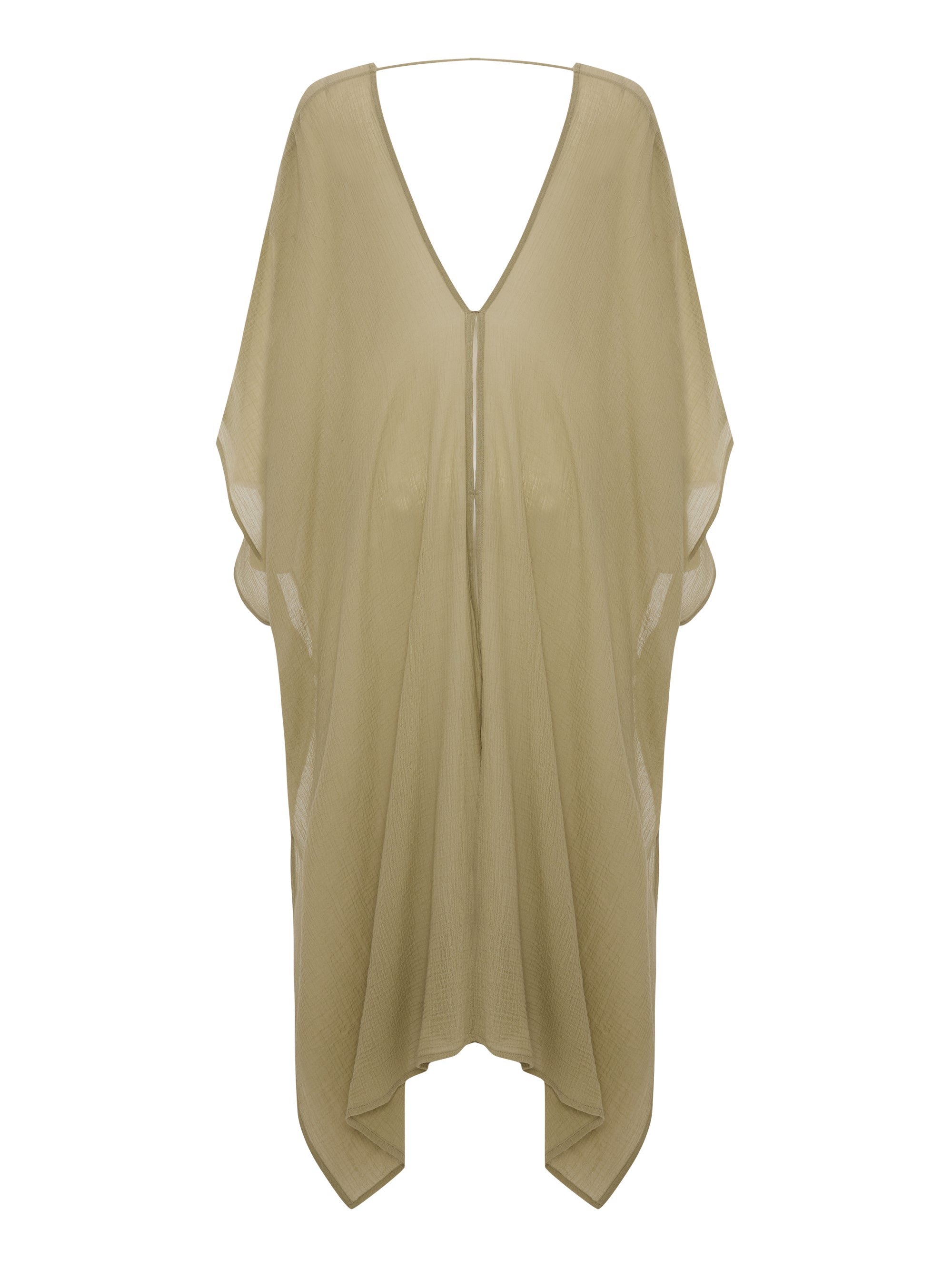Bodrum Ties Kaftan - Khaki Green