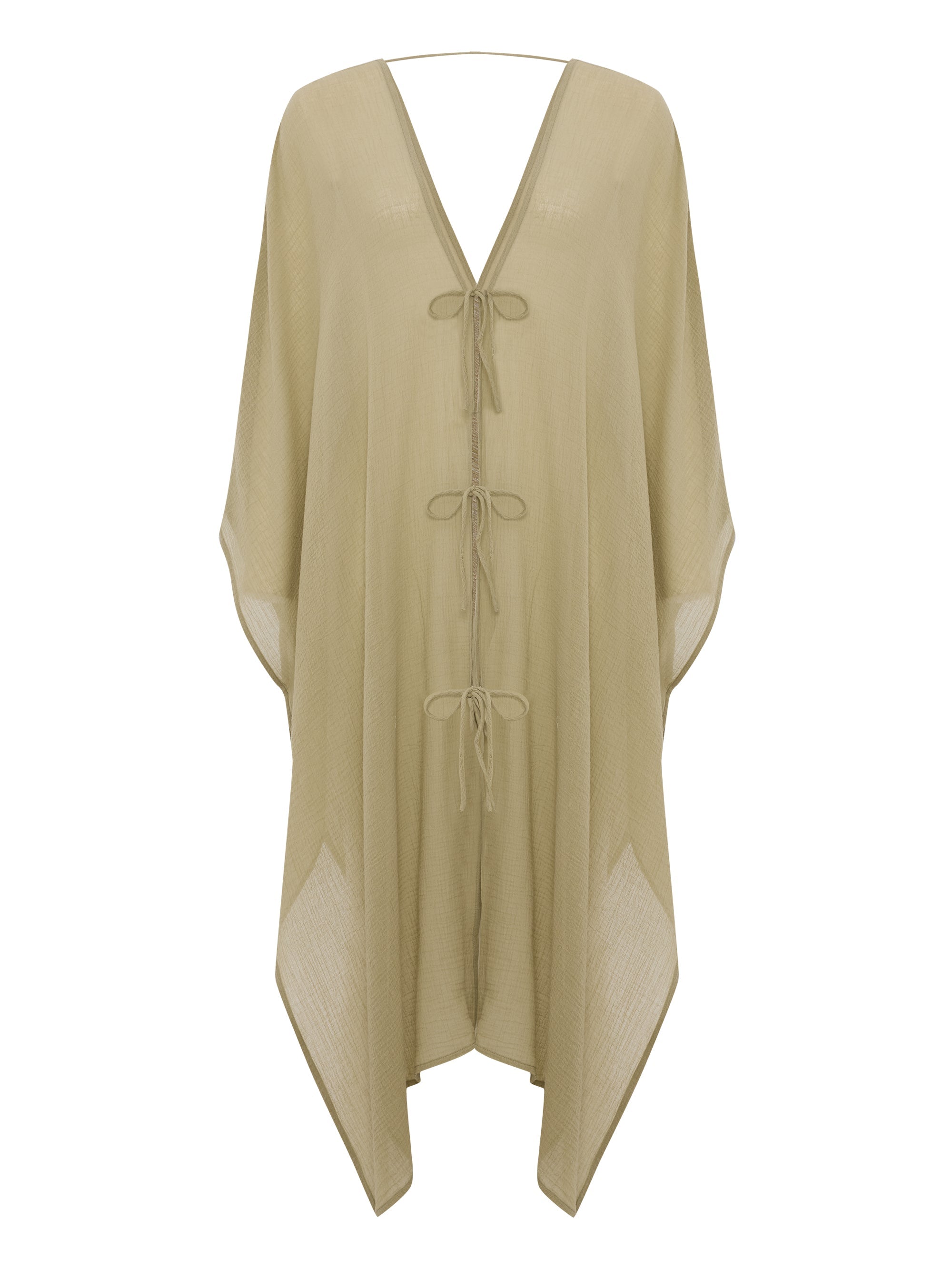 Bodrum Ties Kaftan - Khaki Green
