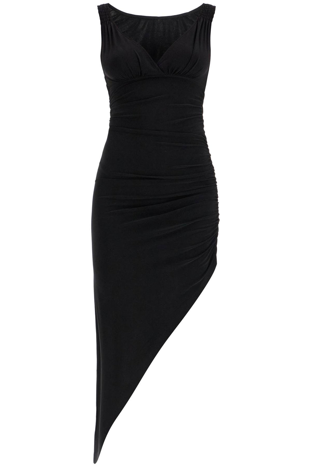 Norma Kamali Asymmetric Tara Midi Dress