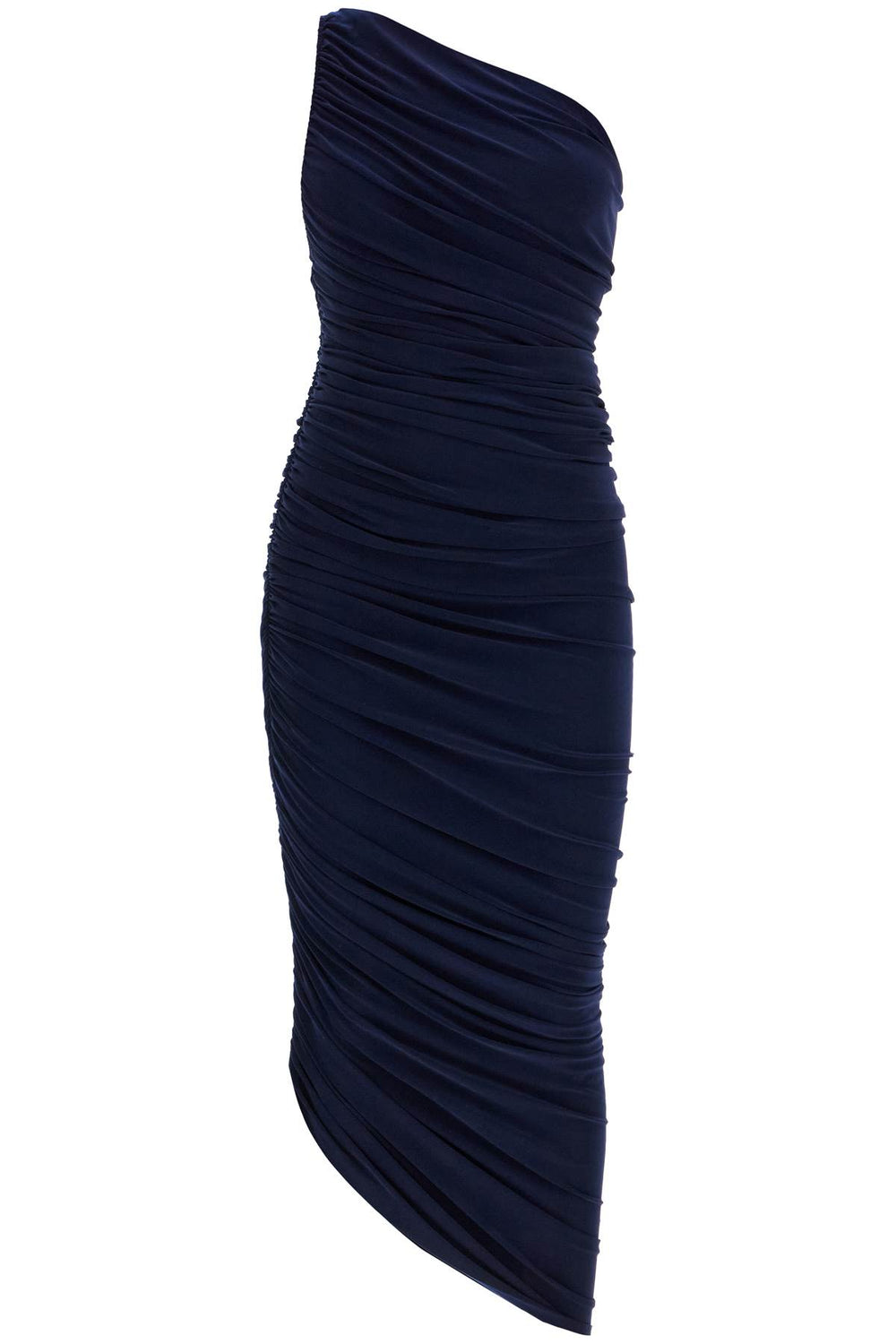 Norma Kamali Asymmetric Diana Lycra Midi Dress