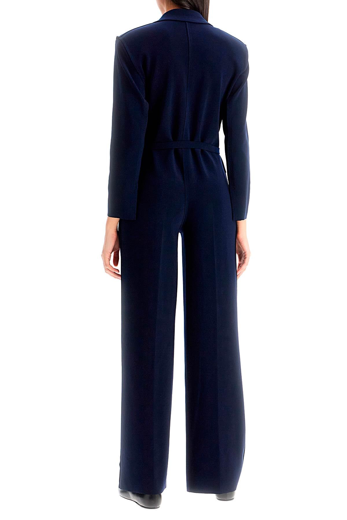 Norma Kamali Double-Breasted Straight Leg Jumpsuit