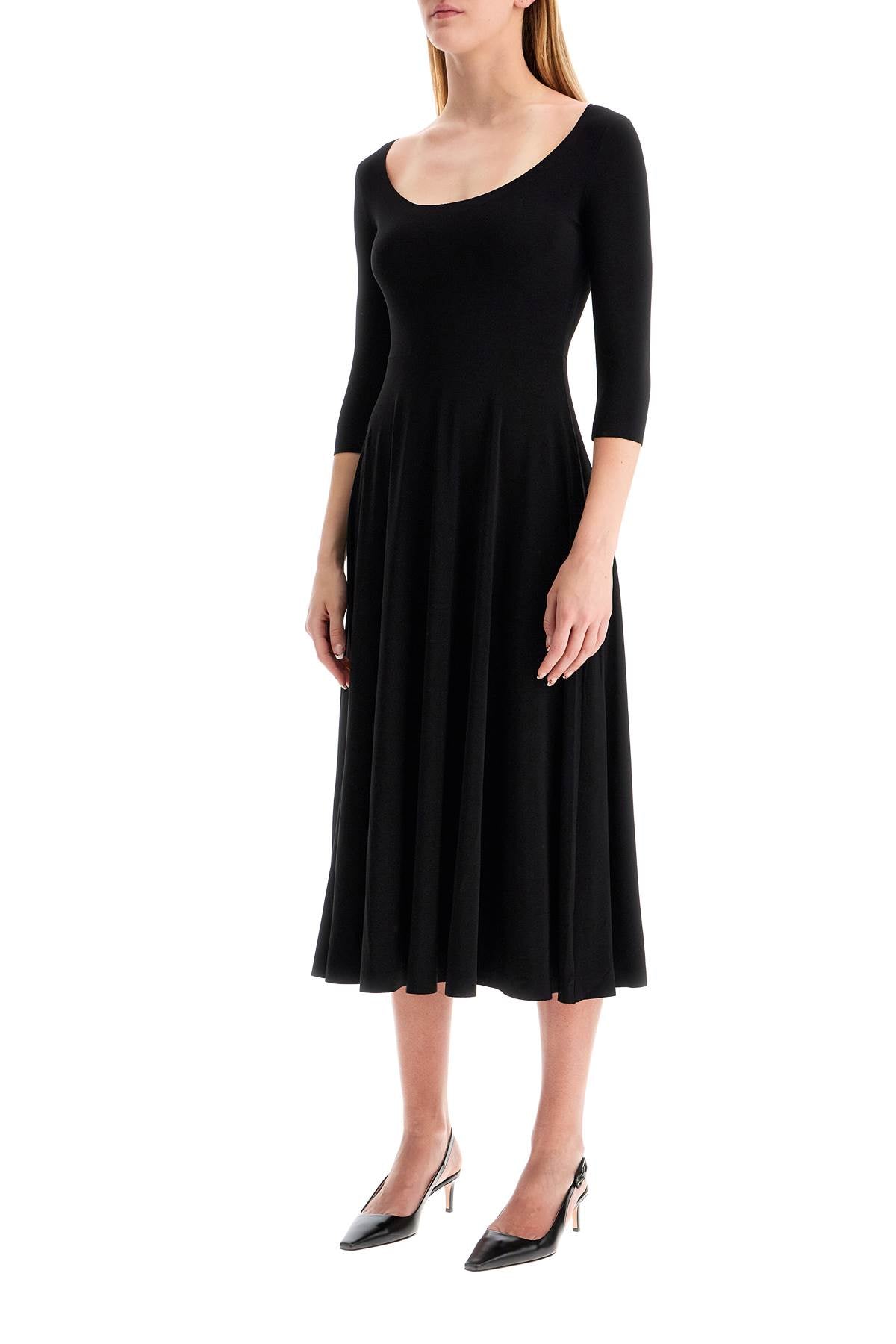 Norma Kamali Reversible Neckline Midi Dress