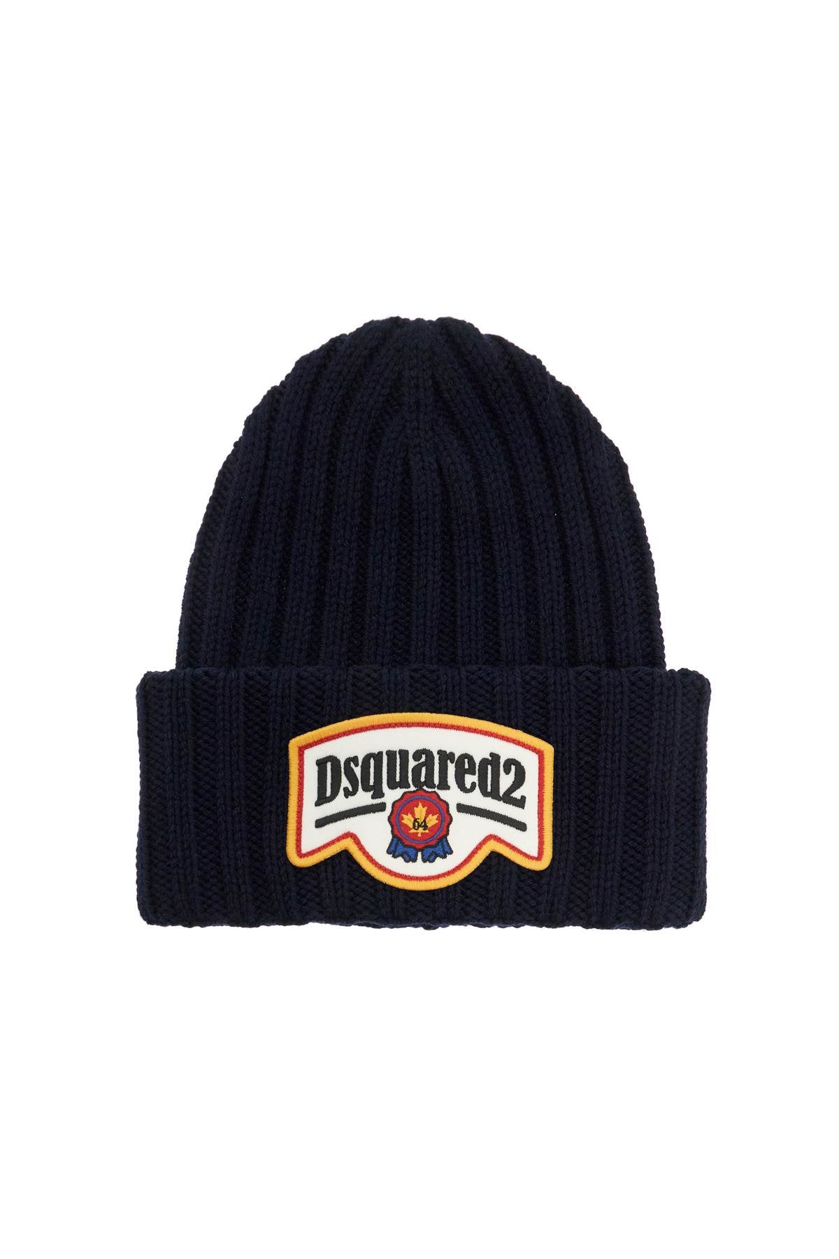 Dsquared2 Beanie Hat With Patch Logo