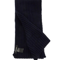 Dsquared2 Logo Patch Wool Ribbed Scarf