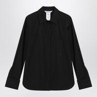 Max Mara Black Cotton Shirt With Logo