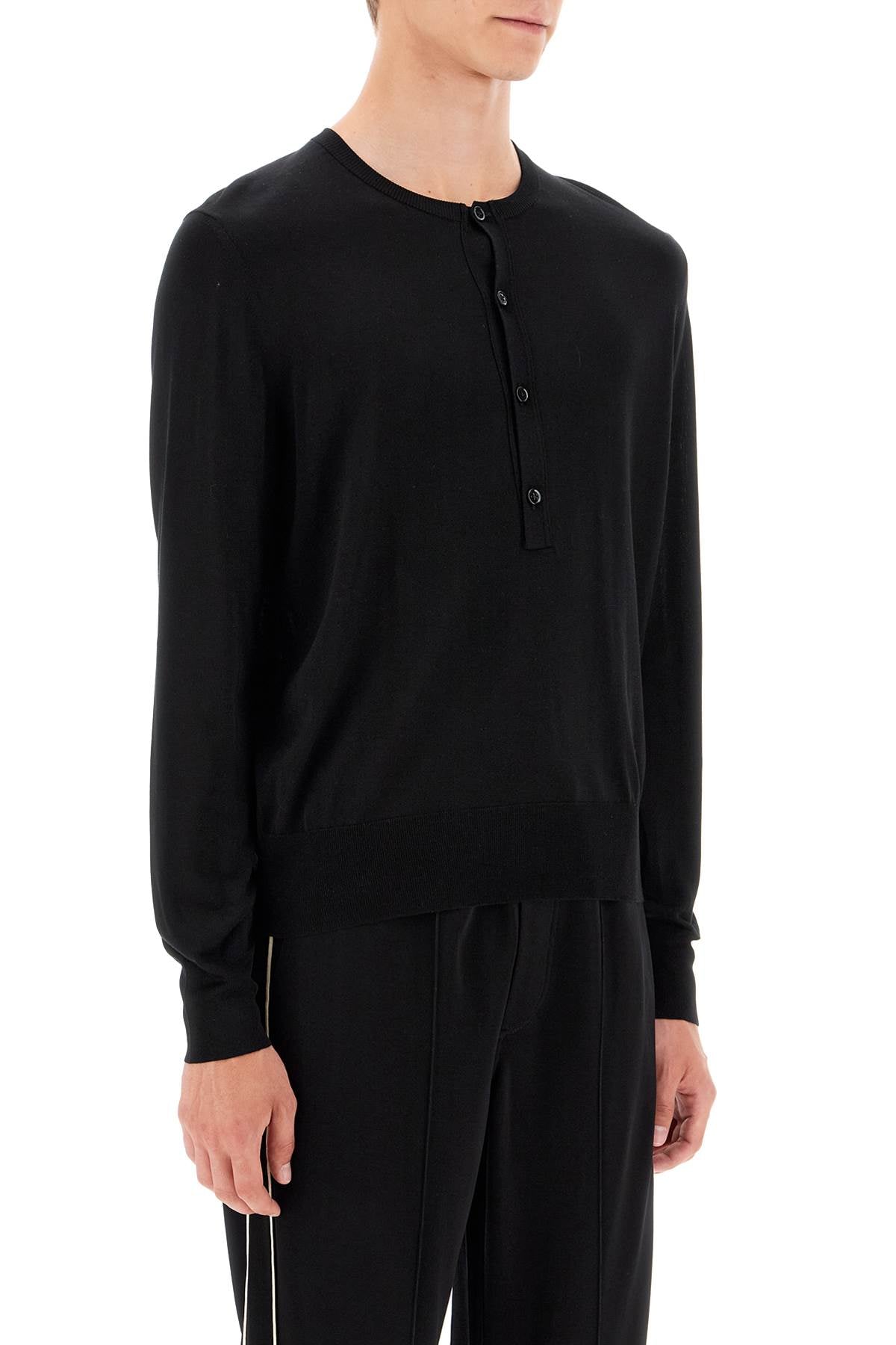 Tom Ford Silk Henley Neckline Pullover