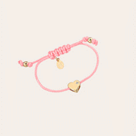 Zoe Lev Kids Heart With Diamond Fortune Bracelet