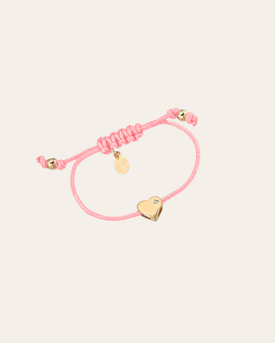 Zoe Lev Kids Heart With Diamond Fortune Bracelet