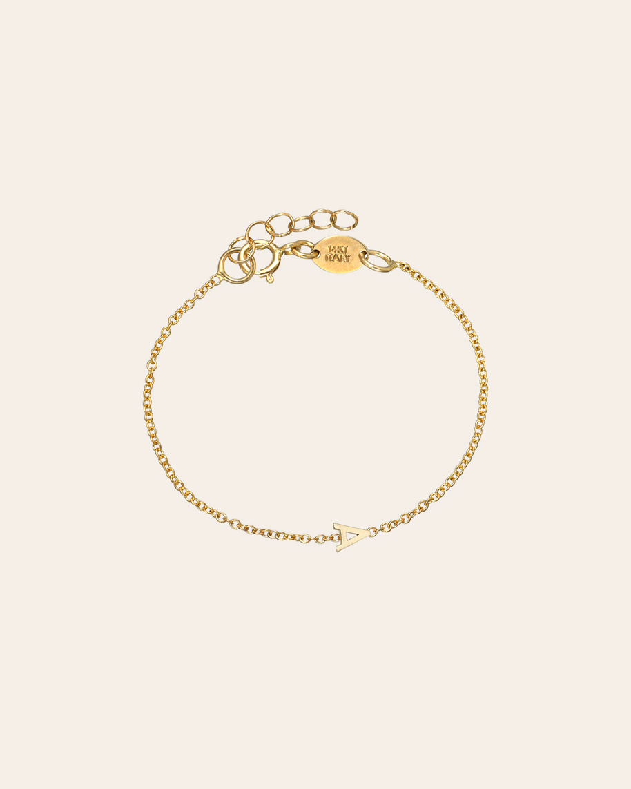 Zoe Lev Kids 14K Gold Mini Initial Bracelet