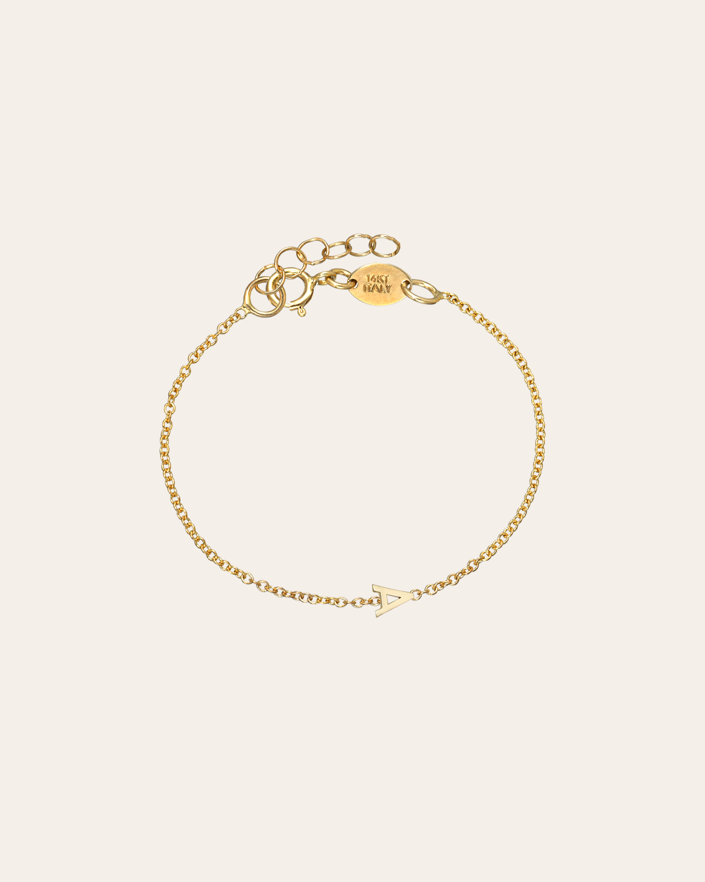 Zoe Lev Kids 14K Gold Mini Initial Bracelet