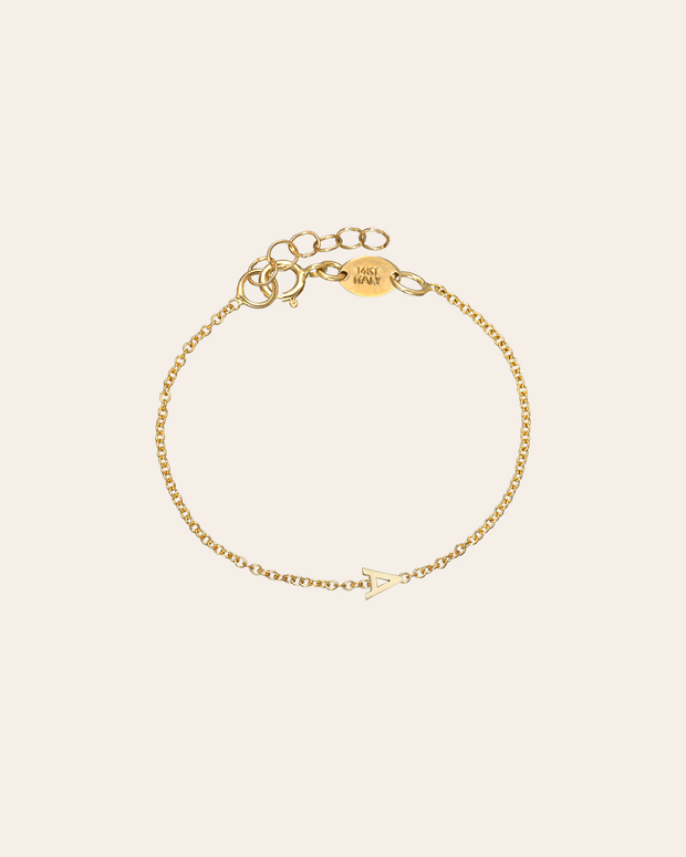Zoe Lev Kids 14K Gold Mini Initial Bracelet