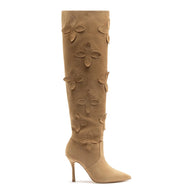 Larroude Julia Boot In Peanut Suede