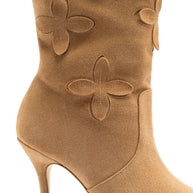 Larroude Julia Boot In Peanut Suede