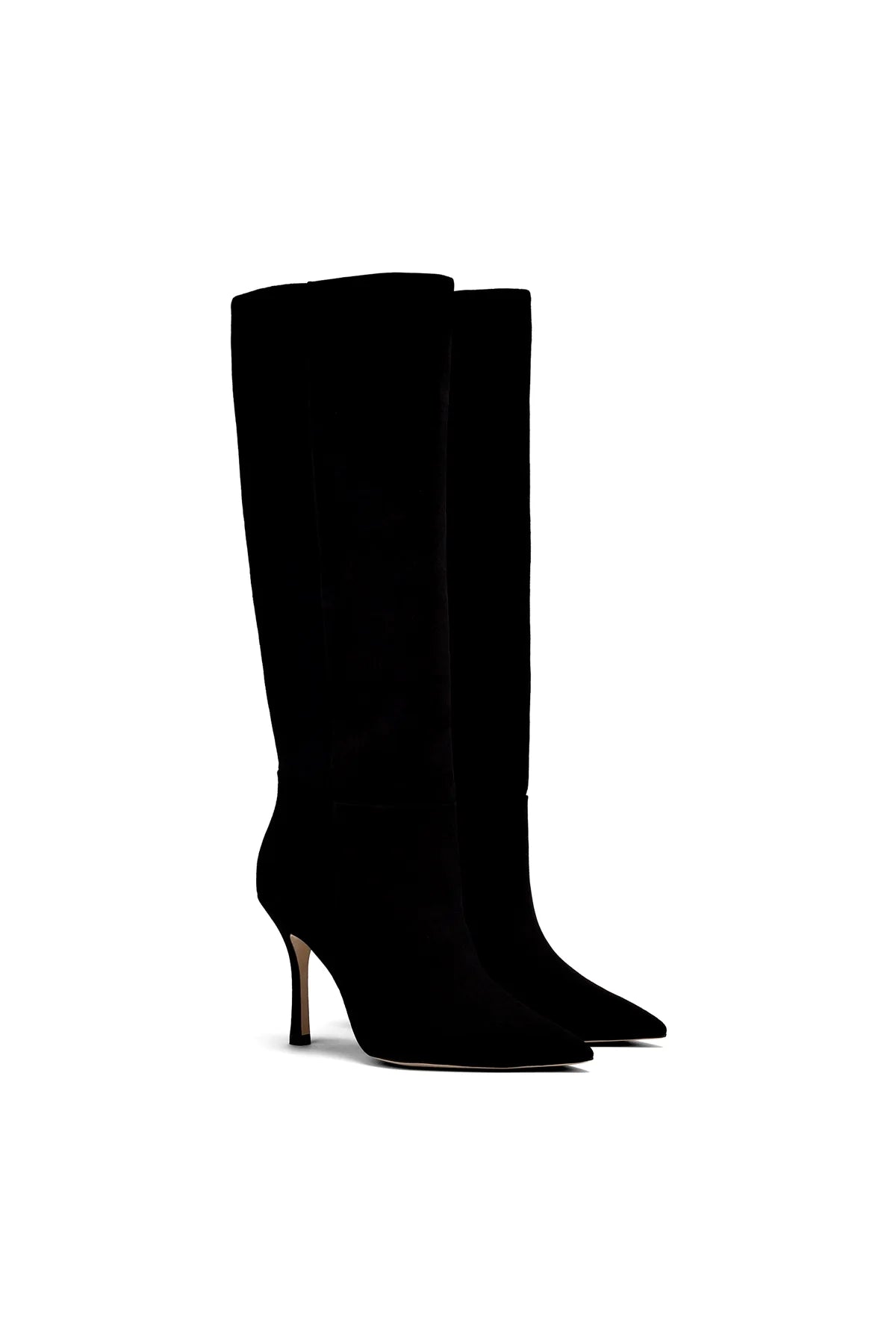 Larroude Kate Boot In Black Suede