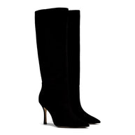 Larroude Kate Boot In Black Suede
