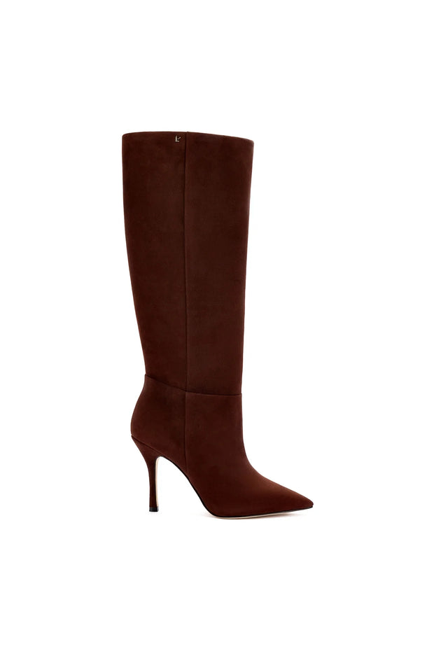 Larroude Kate Boot In Brown Suede