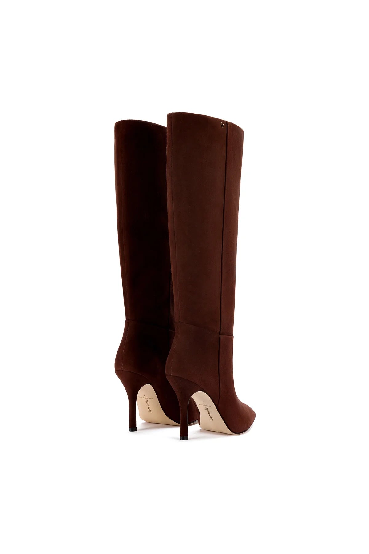 Larroude Kate Boot In Brown Suede