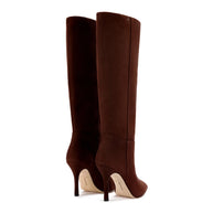 Larroude Kate Boot In Brown Suede