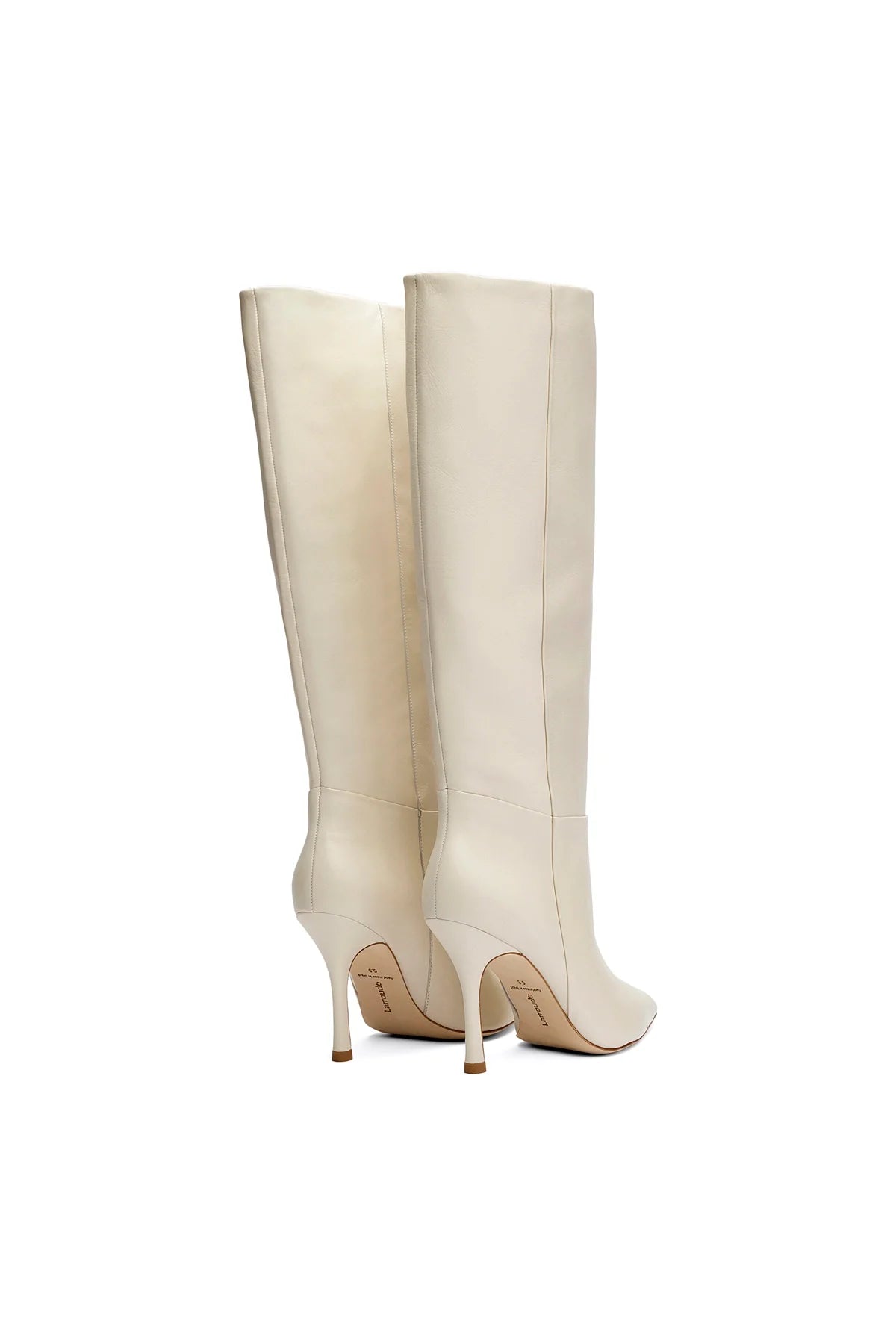 Larroude Kate Boot In Ivory Leather