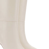 Larroude Kate Hi Boot In Ivory Leather