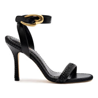 Larroude Verona Sandal In Black Leather