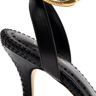 Larroude Verona Sandal In Black Leather