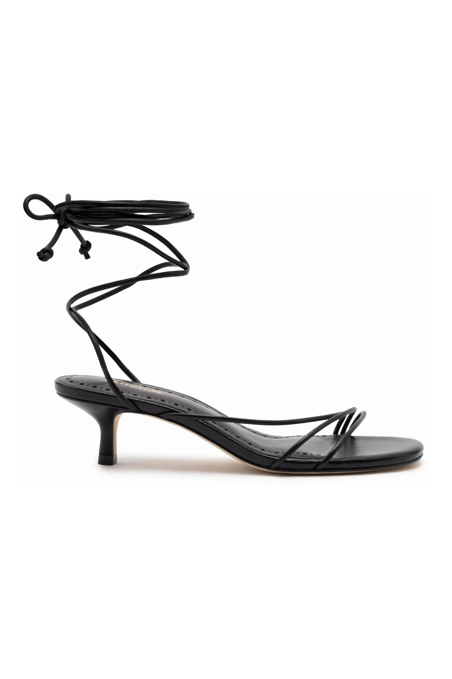 Larroude Sara Sandal In Black Leather