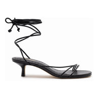 Larroude Sara Sandal In Black Leather