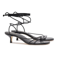 Larroude Sara Sandal In Black Leather