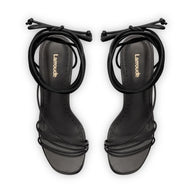 Larroude Sara Sandal In Black Leather