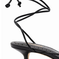 Larroude Sara Sandal In Black Leather