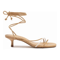 Larroude Sara Sandal In Tan Leather
