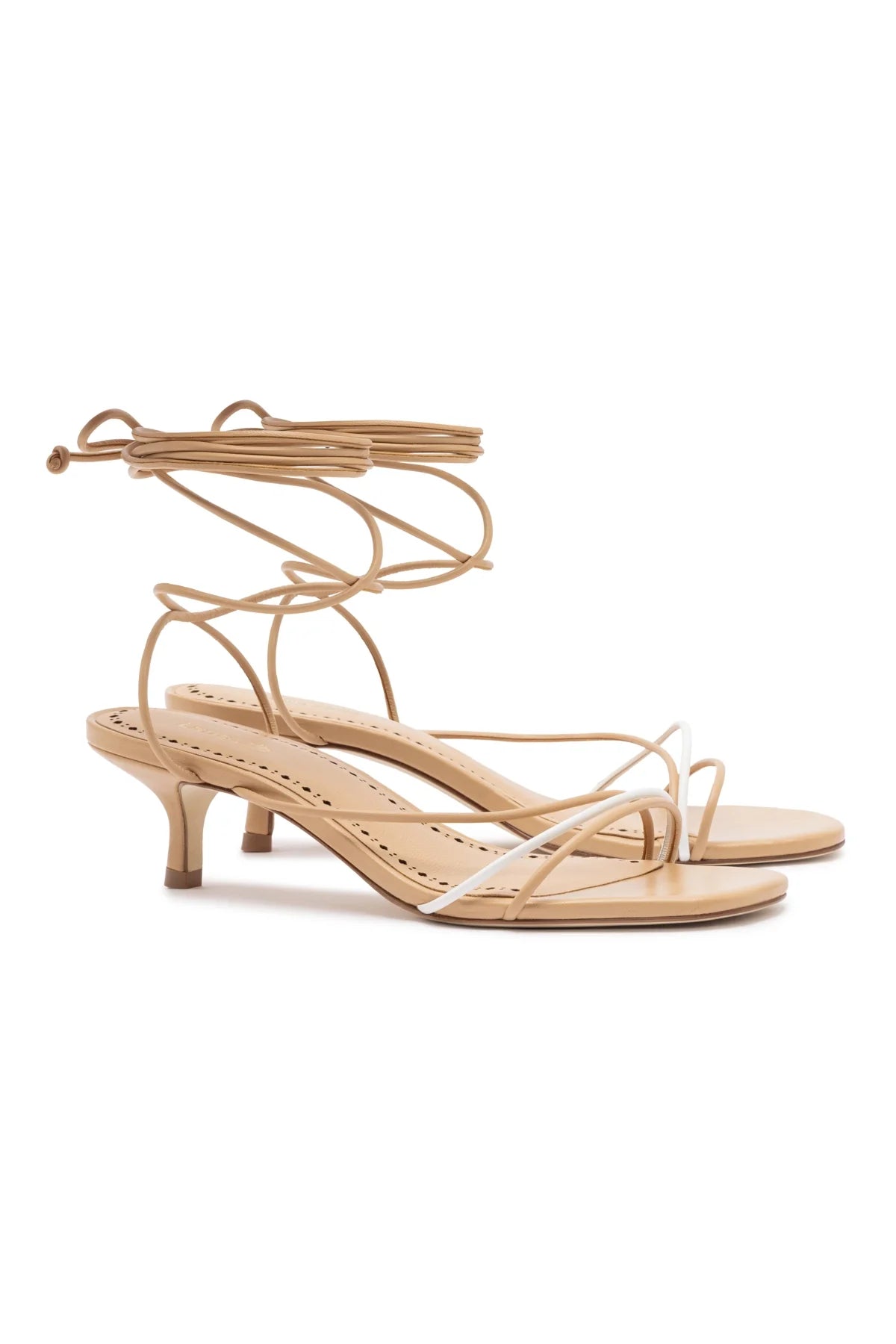 Larroude Sara Sandal In Tan Leather