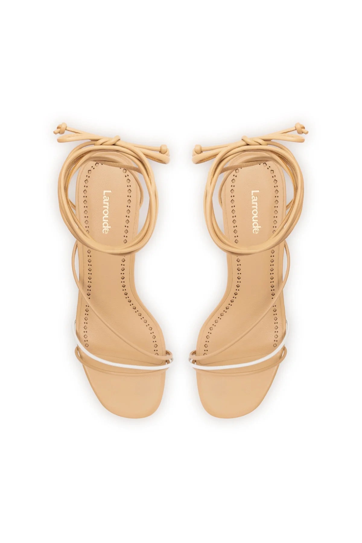 Larroude Sara Sandal In Tan Leather