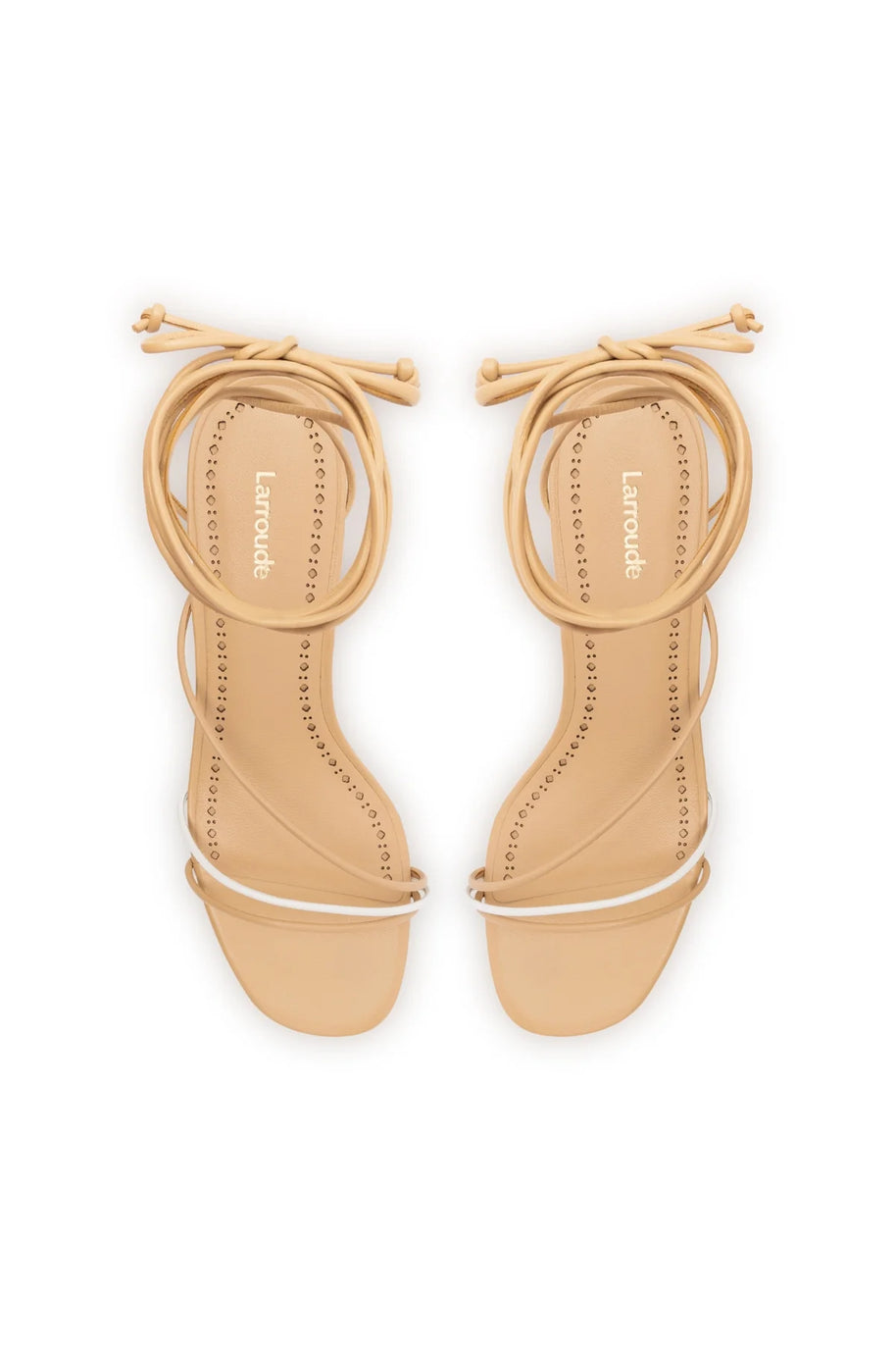 Larroude Sara Sandal In Tan Leather