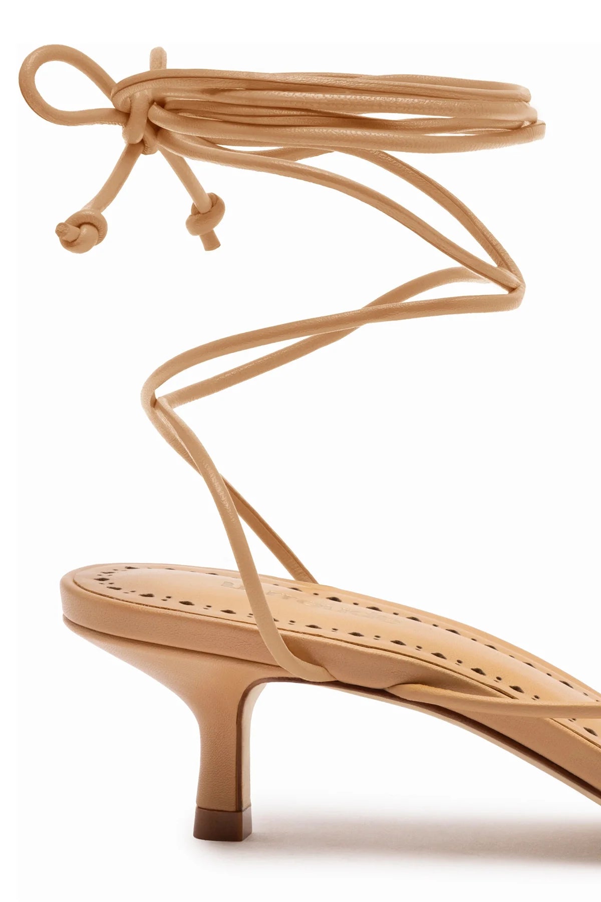 Larroude Sara Sandal In Tan Leather